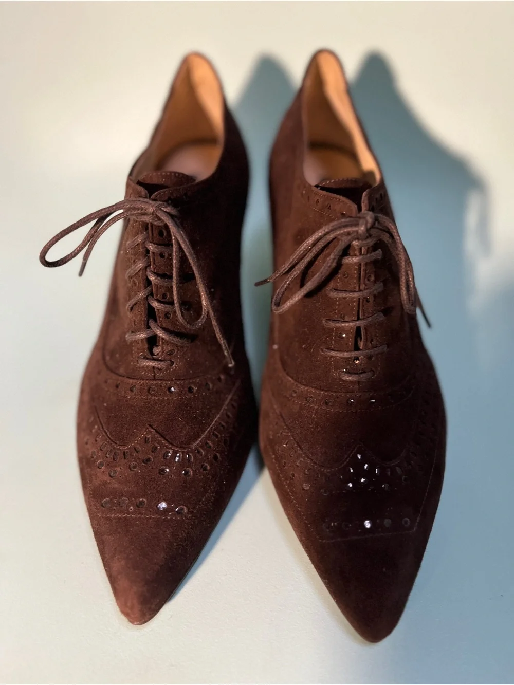 Fratelli Rossetti Suede Heel Wingtips